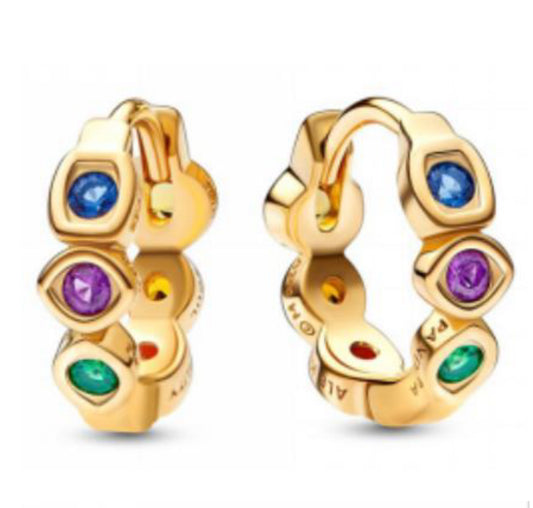 PENDIENTES GEMA DE INFINITO Recubrimiento en Oro 14k