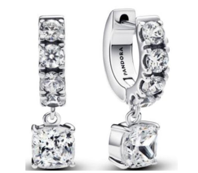 PENDIENTES HARO COLGANTE EN PAVÉ Plata s925 ALE
